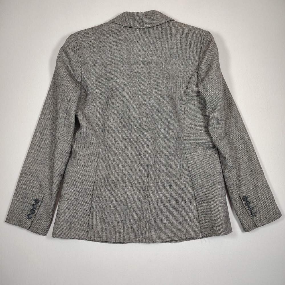 Eddie Bauer Blazer Mens M Grey Herringbone Wool Blend Two Button Sport Coat - Picture 2 of 11